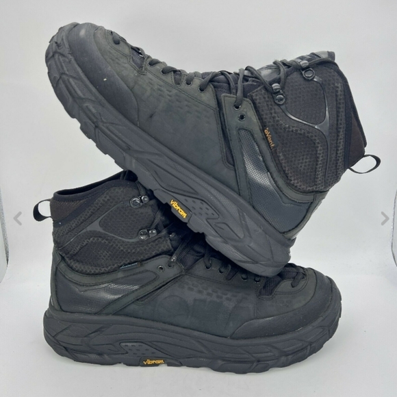 Hoka One One Tor Ultra Hi 2 All Black Men Hiking Shoes 1107293 BLK Size 12 - Picture 6 of 11